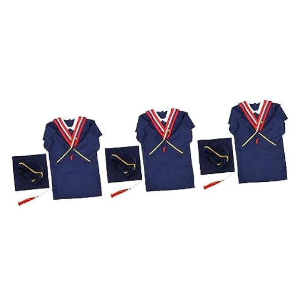 3 Stuks Bachelorkleding Voor Kinderen Gewaden Voor Afstuderen Caps Voor Voorschoolse Afstudeerpet Foto Prop Jurk Voorschoolse Pet En Toga Afstudeerjurk Afstudeerkostuum